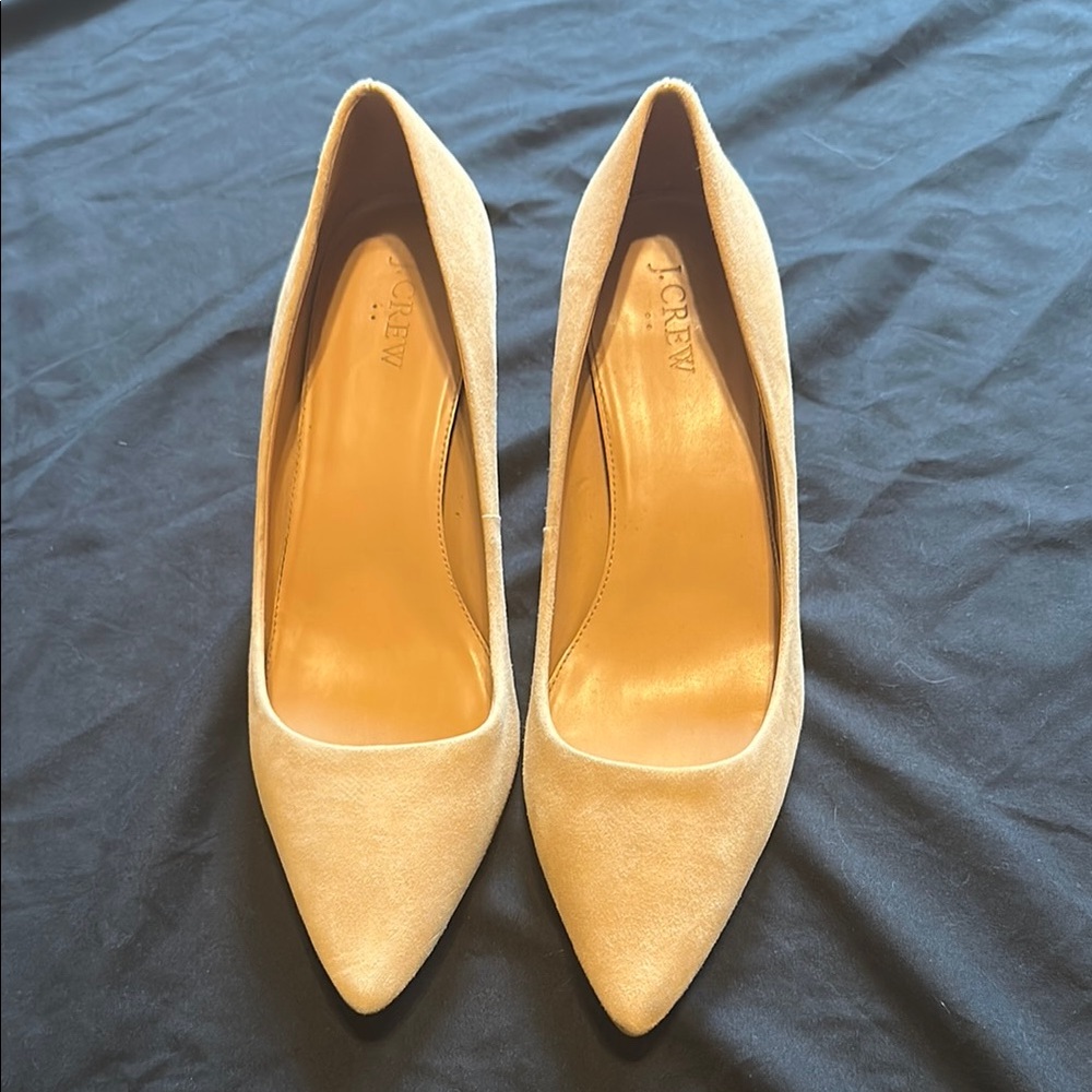 J. Crew Tan Heels Classic Pointed-Toe Pumps